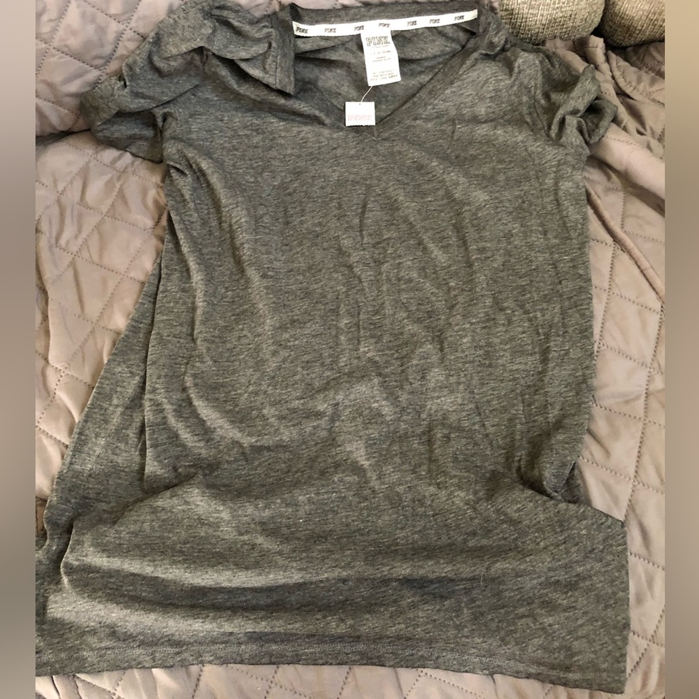 PINK  gray T shirt size small